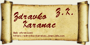 Zdravko Karanac vizit kartica